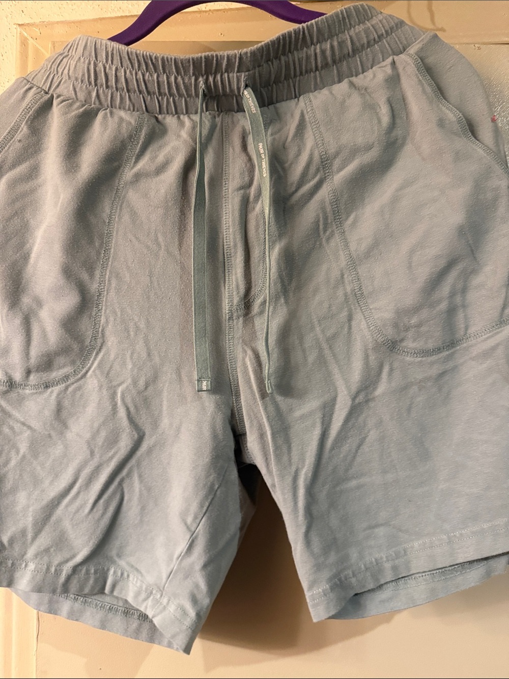 Men's Light Blue Athletic Drawstring Shorts
